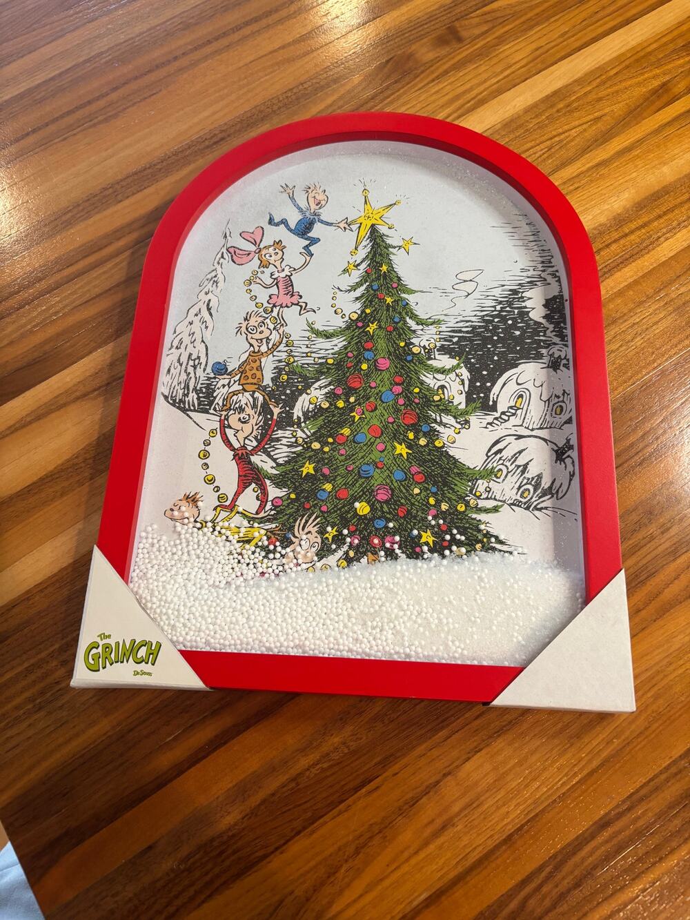 Grinch Whoville Tree Arch Shaker Framed Wall Decor – 16" x 12"